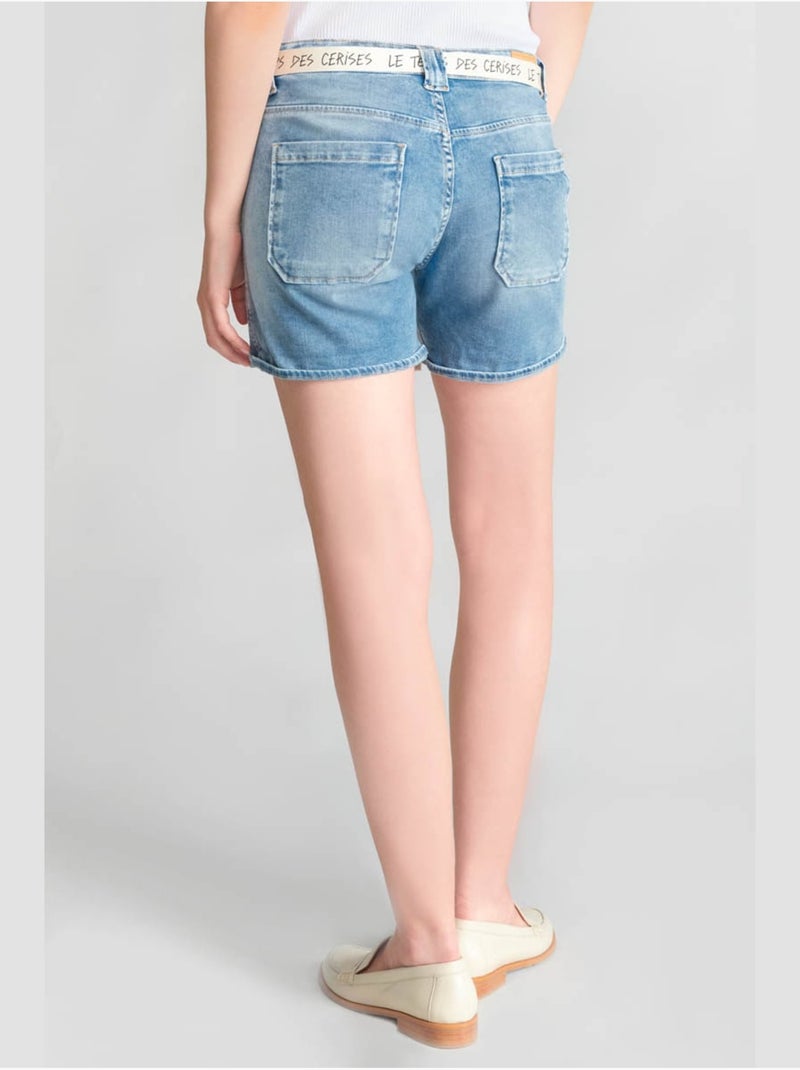 Short bloom en jeans 'le temps des cerises' Bleu - Kiabi