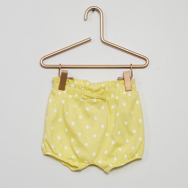 Short Bloomer A Pois Bebe Fille Jaune Kiabi 2 50