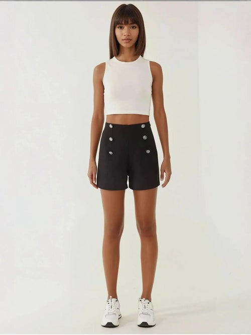Short boutonné taille haute - Kiabi Short boutonné taille haute - Kiabi
