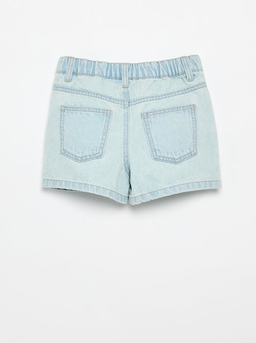 Short brodé en denim - Kiabi