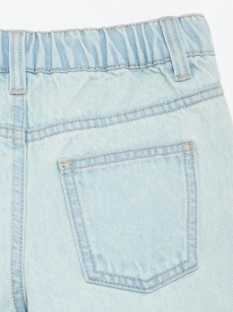 Short brodé en denim Bleu - Kiabi