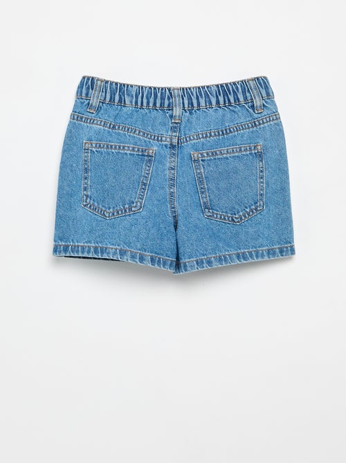 Short brodé en denim - Kiabi