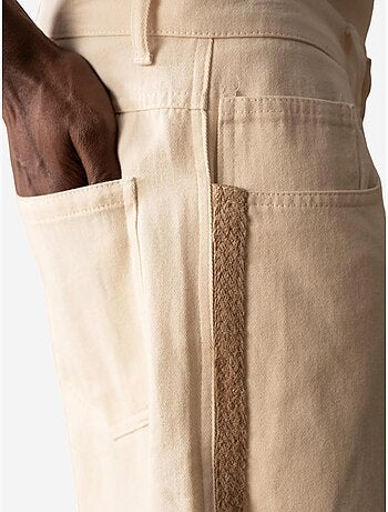 Short capri en gabardine taille mi-haute pour homme giesto avec poches