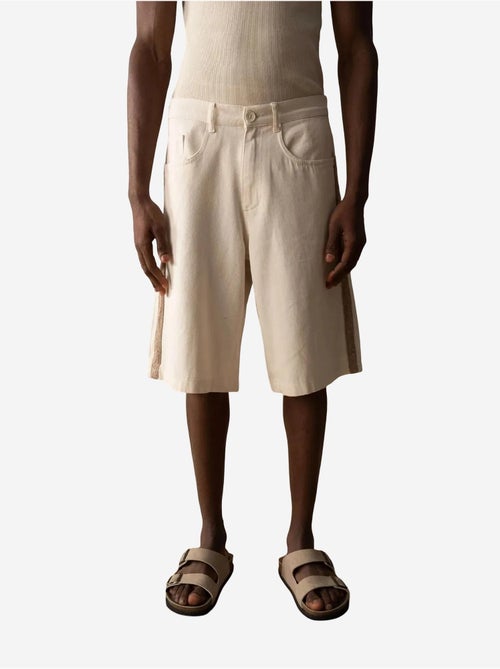 Short capri en gabardine taille mi-haute pour homme giesto avec poches - Kiabi Short capri en gabardine taille mi-haute pour homme giesto avec poches - Kiabi