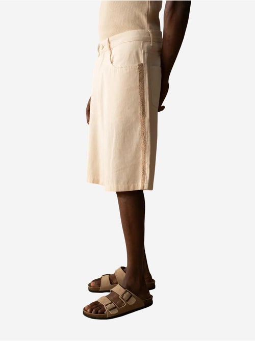 Short capri en gabardine taille mi-haute pour homme giesto avec poches - Kiabi Short capri en gabardine taille mi-haute pour homme giesto avec poches - Kiabi