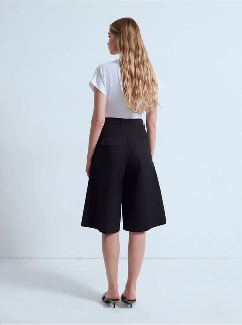 Short capri en popeline de coton à taille haute dilvin - Kiabi Short capri en popeline de coton à taille haute dilvin - Kiabi