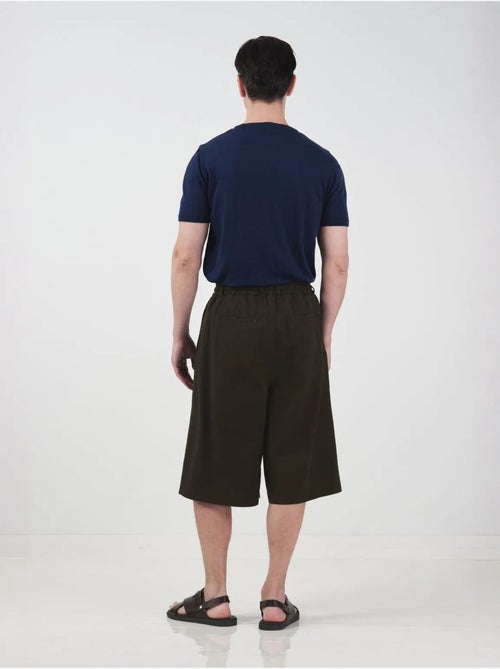 Short capri giesto mi-haut à jambes larges et cordon de serrage à la taille - Kiabi Short capri giesto mi-haut à jambes larges et cordon de serrage à la taille - Kiabi