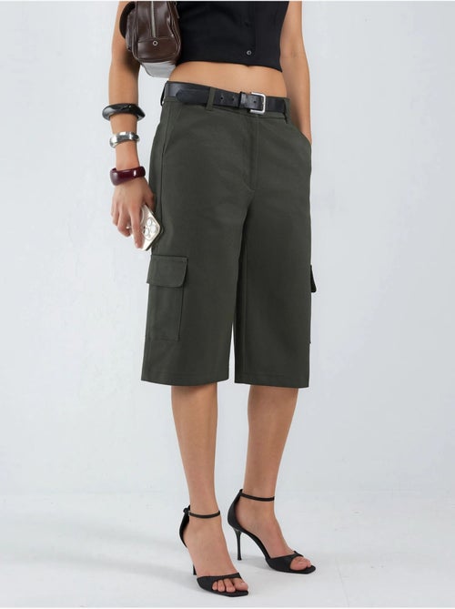 Short capri oversize taille basse hiccup - Kiabi Short capri oversize taille basse hiccup - Kiabi