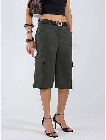 Short capri oversize taille basse