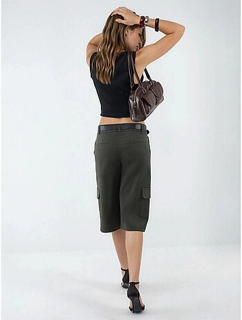 Short capri oversize taille basse