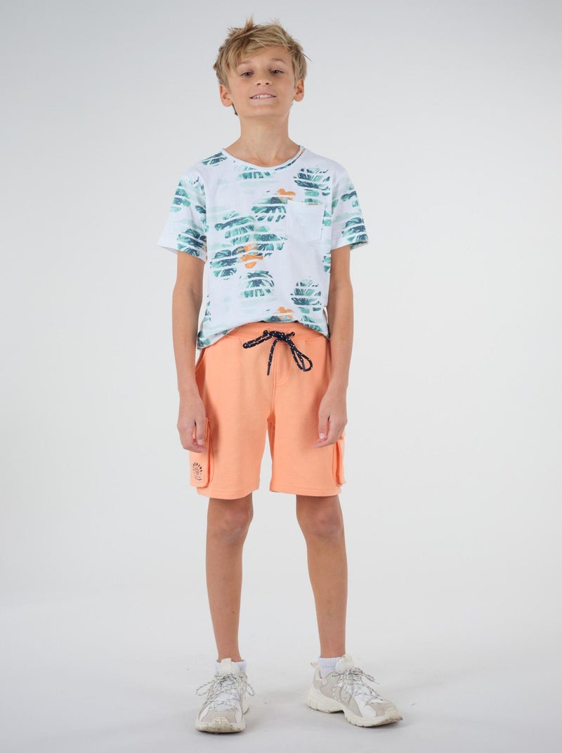 Short cargo avec lacets 'Deeluxe' Orange - Kiabi