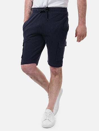 Short cargo en maille piquée uni