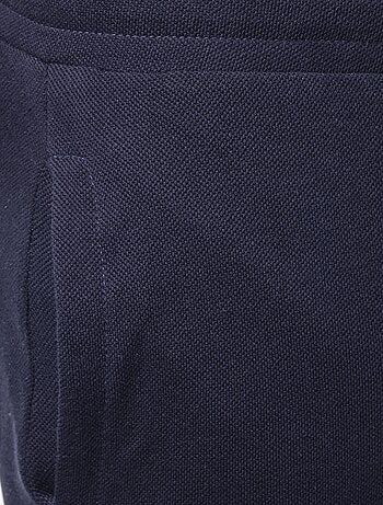 Short cargo en maille piquée uni