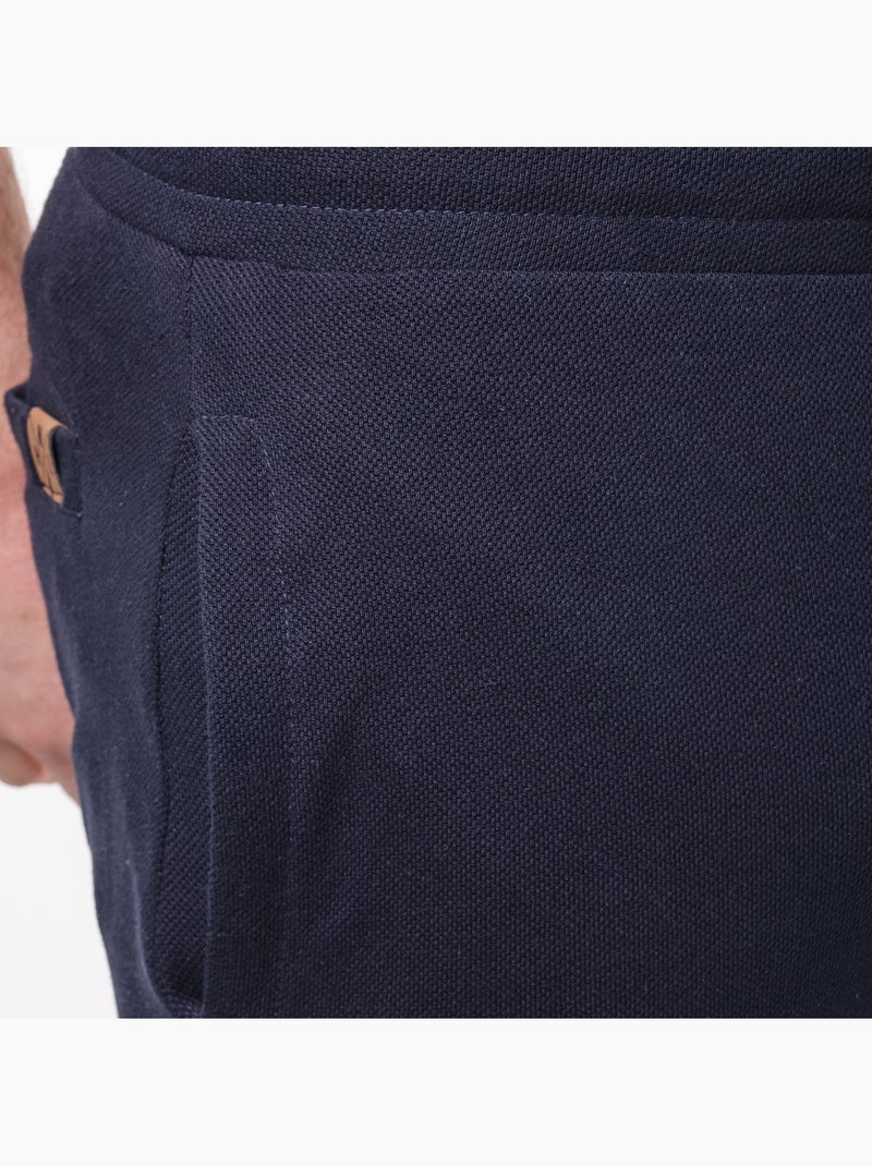 Short cargo en maille piquée uni Bleu marine - Kiabi