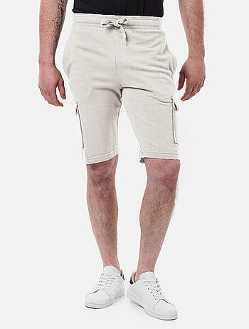Short cargo en maille piquée uni