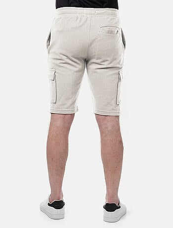 Short cargo en maille piquée uni