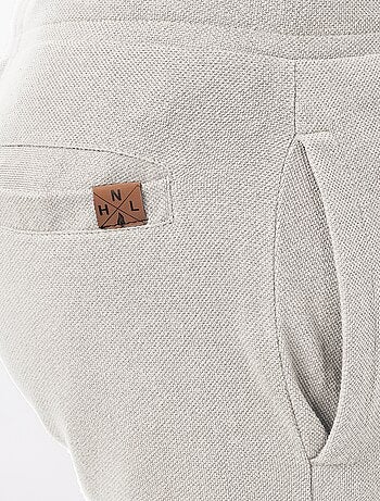 Short cargo en maille piquée uni