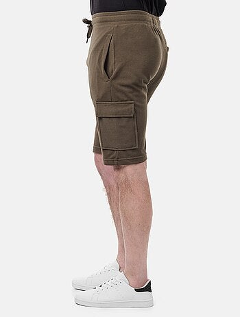 Short cargo en maille piquée uni