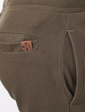 Short cargo en maille piquée uni