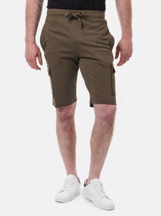 Short cargo en maille piquée uni