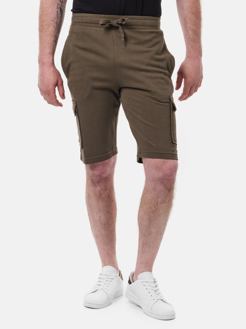 Short cargo en maille piquée uni - Kiabi