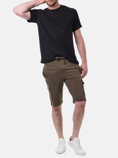 Short cargo en maille piquée uni - Kiabi