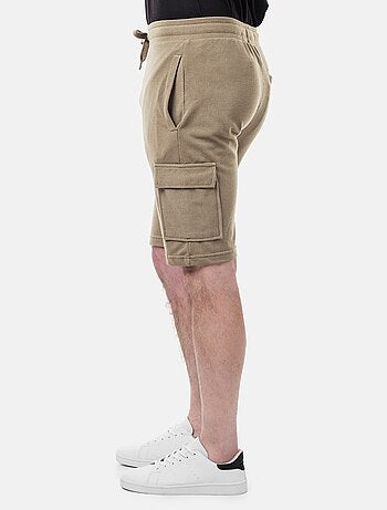 Short cargo en maille piquée uni