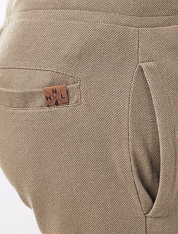 Short cargo en maille piquée uni