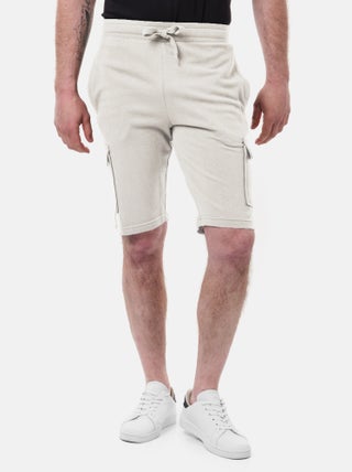 Short cargo en maille piquée uni