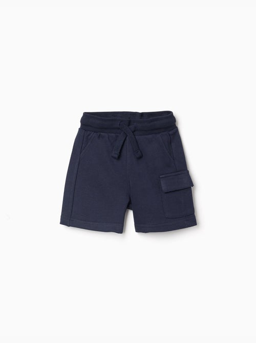 Short cargo en molleton avec cordon de serrage - Kiabi