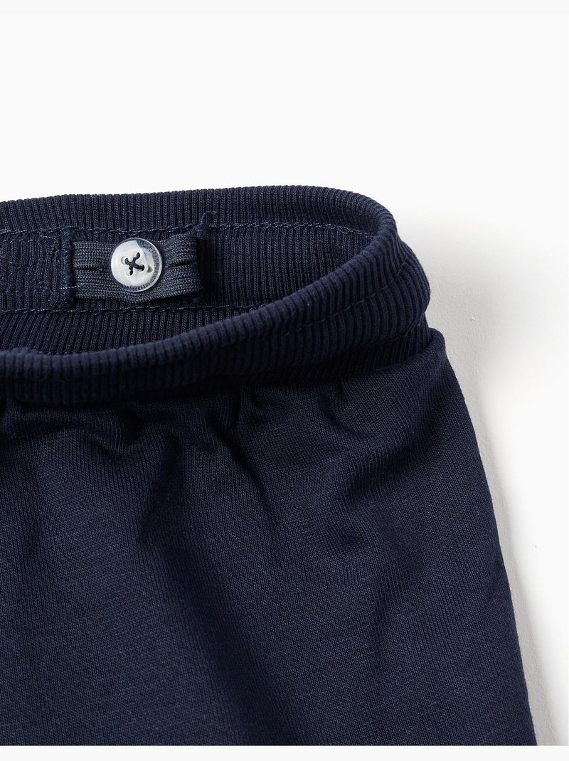 Short cargo en molleton avec cordon de serrage Bleu foncé - Kiabi