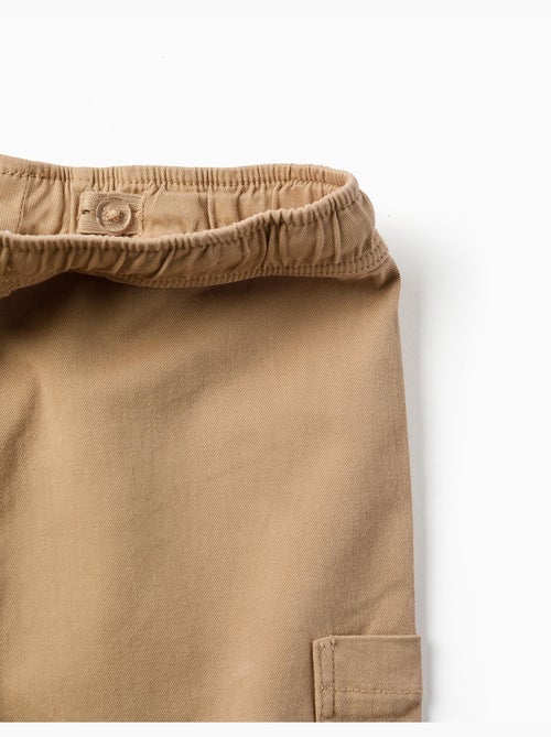 Short cargo en sergé avec cordon de serrage - Kiabi