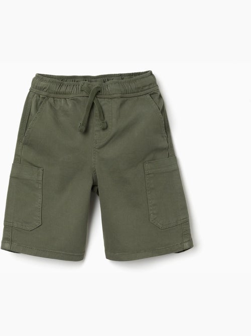 Short cargo en sergé avec cordon de serrage - Kiabi