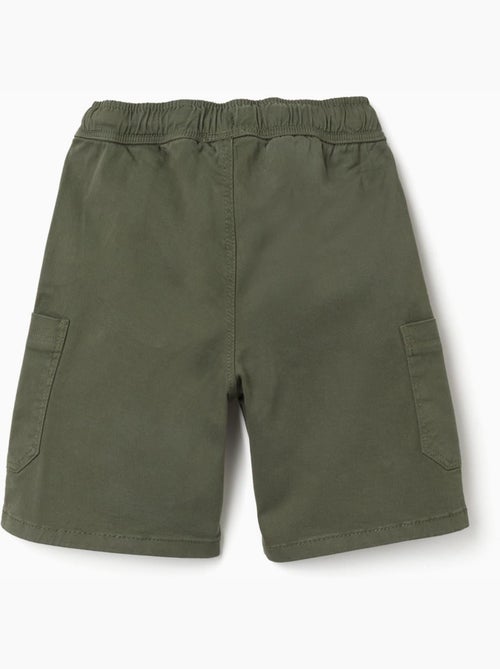 Short cargo en sergé avec cordon de serrage - Kiabi