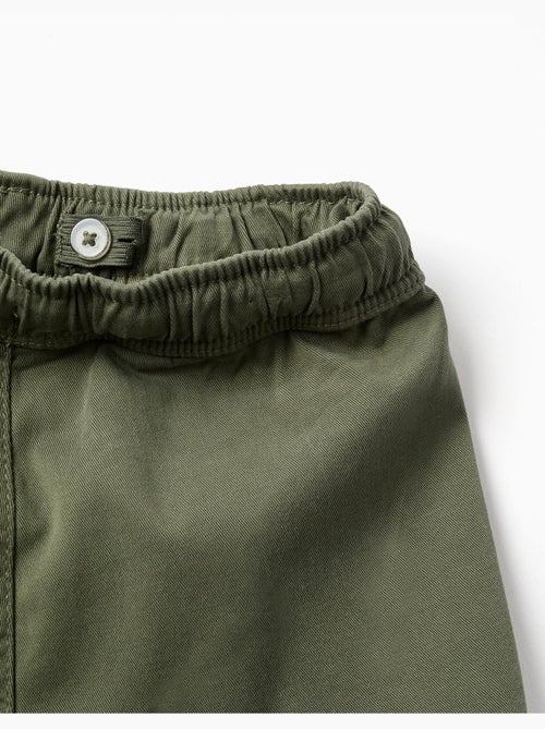 Short cargo en sergé avec cordon de serrage - Kiabi
