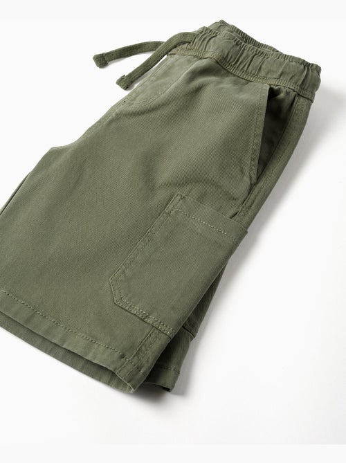 Short cargo en sergé avec cordon de serrage - Kiabi