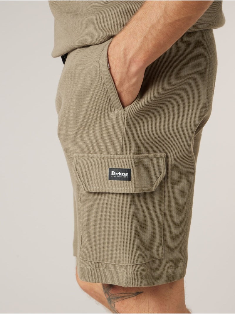 Short cargo regular homme en coton 'Deeluxe' Kaki - Kiabi