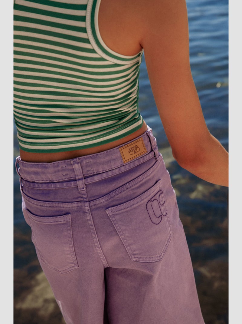 Short CARPUGI en jeans 'Le Temps Des Cerises' Violet - Kiabi