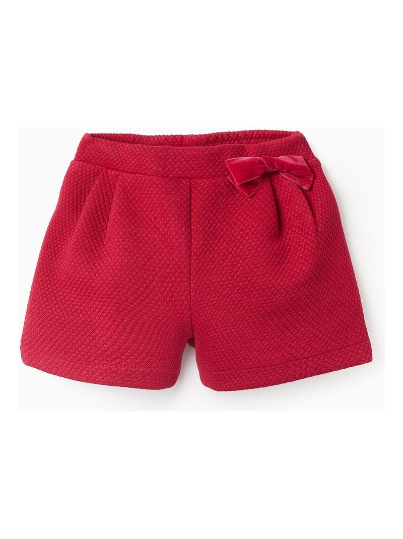 Short ceinture élastiquée et réglable, avec noeud ruban NOËL Rouge - Kiabi