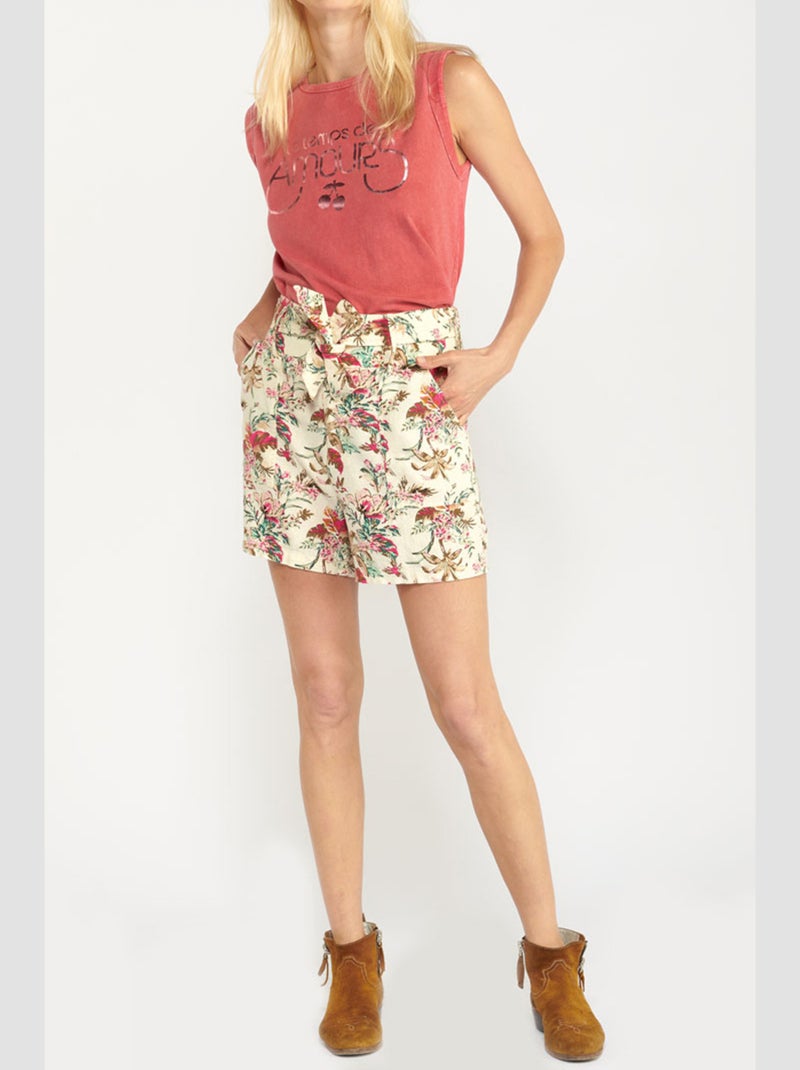 Short CELEST 'Le Temps Des Cerises' Blanc - Kiabi