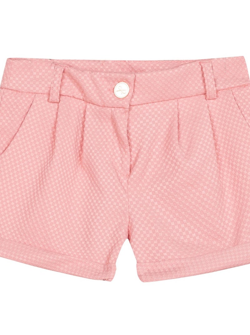 Short Chic En  Tissu Fantaisie 'floriane' Vieux rose - Kiabi