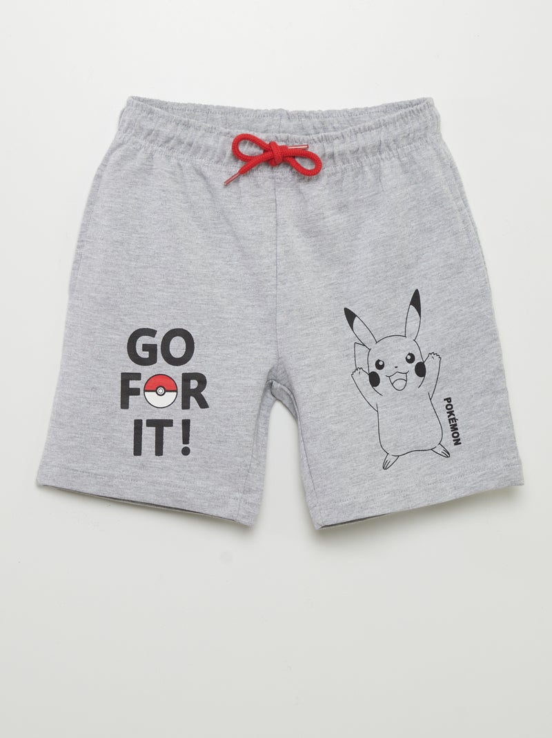 Short chiné 'Pikachu' 'Pokémon' Gris - Kiabi