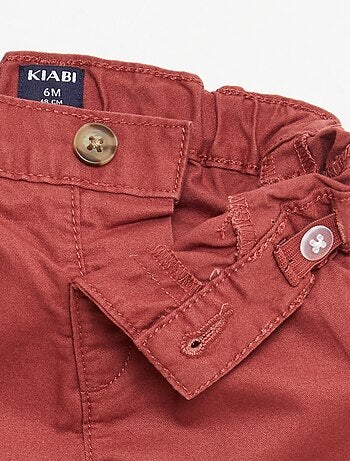 Short chino avec taille ajustable