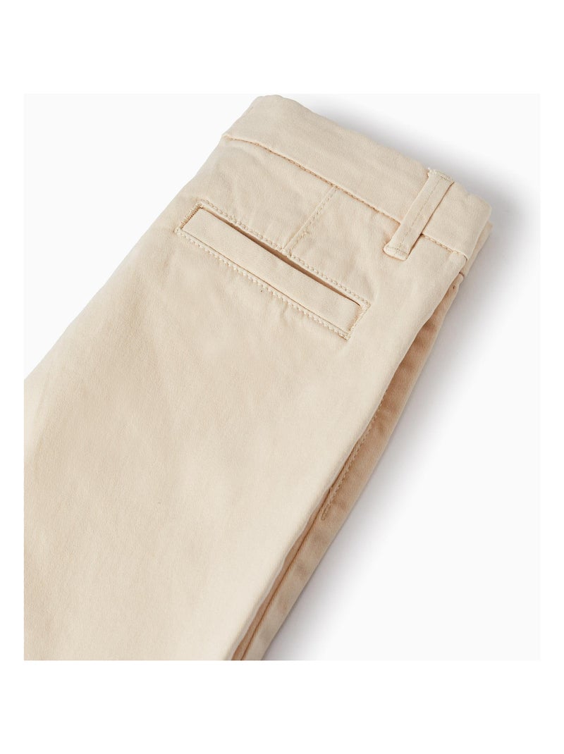 Short chino beige pour garçon ATLANTIC COMPANY Beige clair - Kiabi