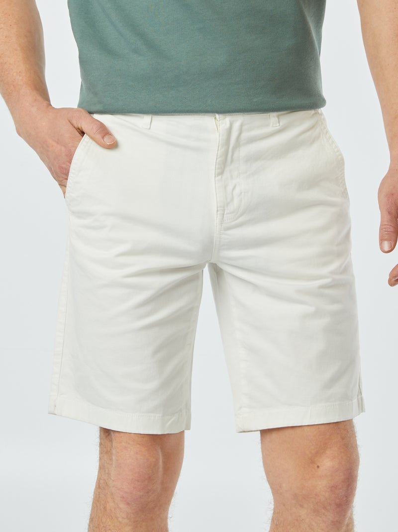 Short chino BLANC - Kiabi