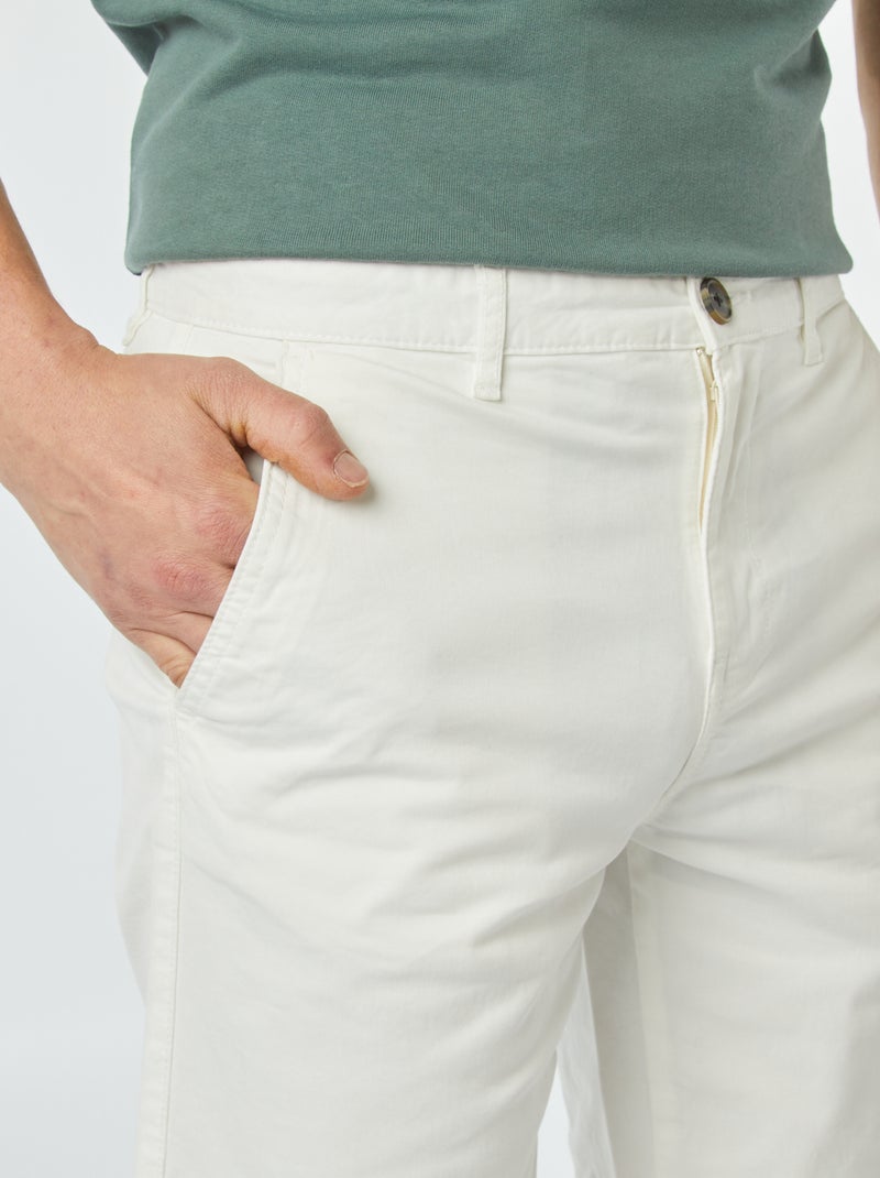 Short chino BLANC - Kiabi
