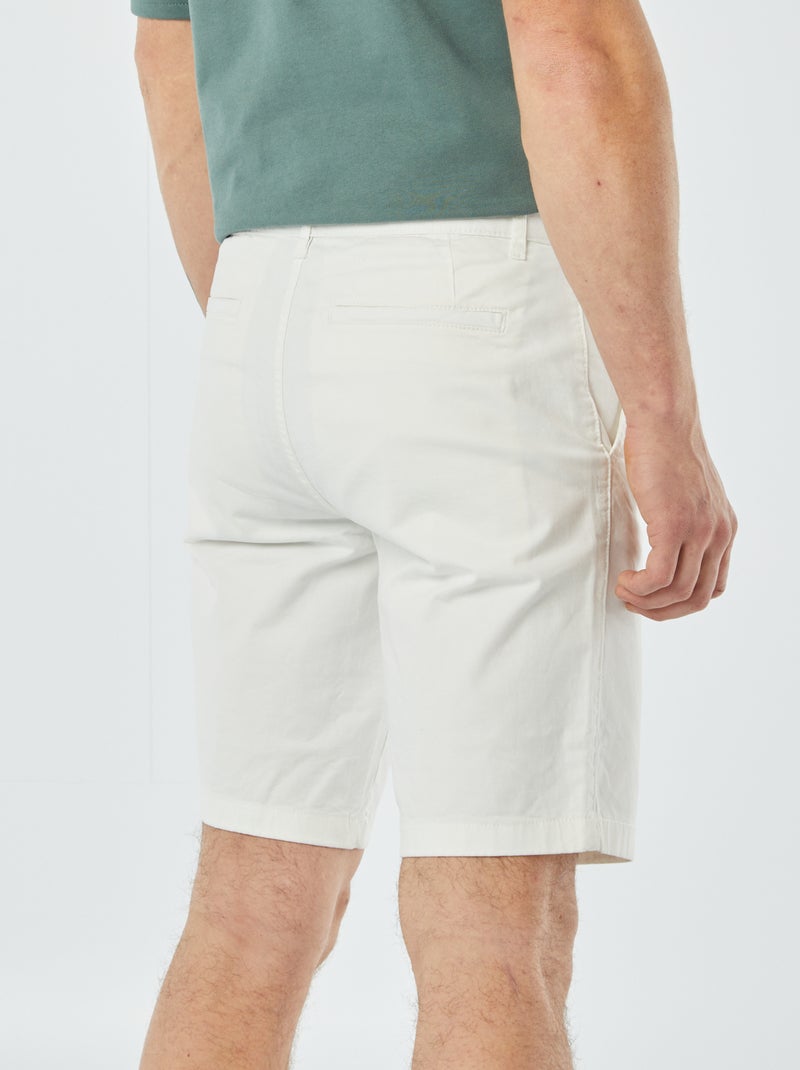 Short chino BLANC - Kiabi