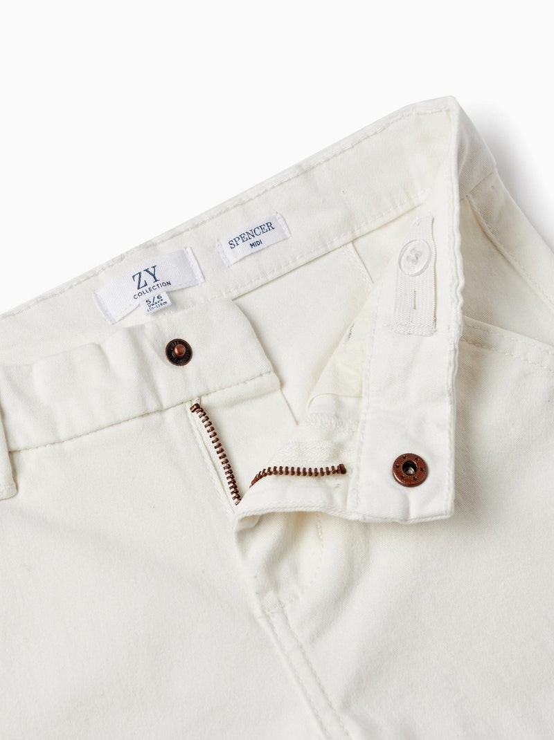 Short chino blancs pour garçon PICASSO Blanc - Kiabi