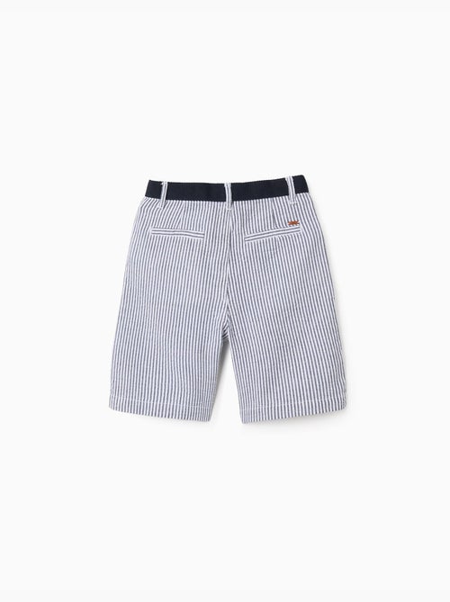 Short chino en coton à rayures - Kiabi