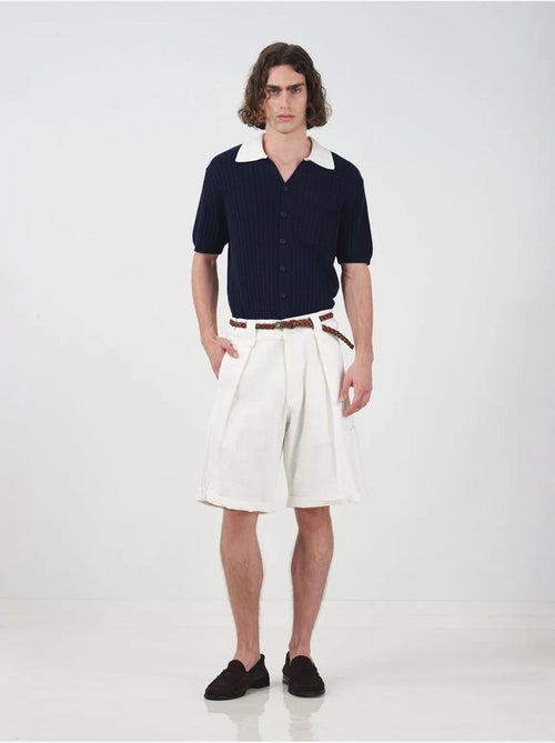 Short chino en coton taille haute et jambes larges giesto - Kiabi Short chino en coton taille haute et jambes larges giesto - Kiabi